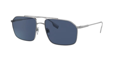 Burberry Man Sunglasses Be3130 Webb In Dark Blue