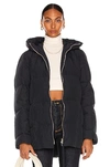 Jil Sander Zip-fastening Padded Coat In Dark Blue