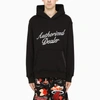 Just Don Authorized Dealer Slogan-print Cotton Hoodie In Black