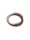 Dalila Barkache 18kt Rose Gold Double Ruby Pavé Ring In Gold