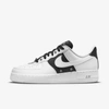 Nike Air Force 1 '07 Prm "silver Chain" Sneakers In White,black,metallic Silver,white