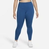 Nike One Luxe Women's Mid-rise 7/8 Leggings In Court Blue,clear