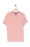 X-ray Pocket Henley Shirt In Salmon