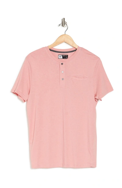 X-ray Pocket Henley Shirt In Salmon