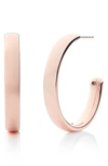 Monica Vinader Fiji Large Hoop Earrings In Rose Gold