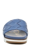 Sam Edelman Adaley Platform Slide Sandal In Marlin Blue Leather