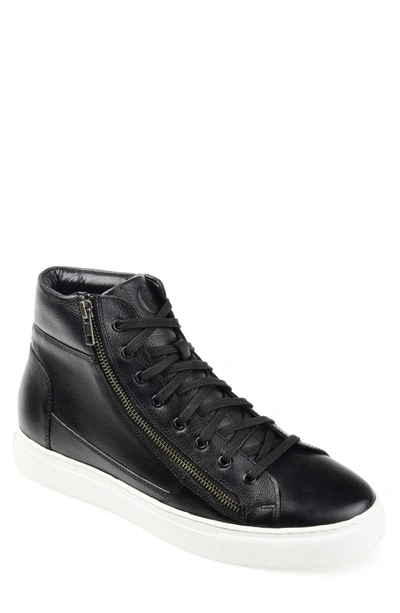 Thomas & Vine Men's Xander Leather High Top Sneakers In Black