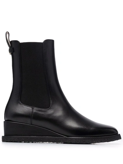 Ferragamo Wyatt Ankle Boots In Black
