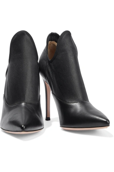 Gianvito Rossi Tara 105 Leather Ankle Boots In Black