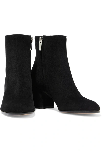 Gianvito Rossi Suede Ankle Boots In Black