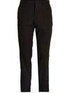Hugo Boss Slim-fit Technical Twill Trousers In 黑色