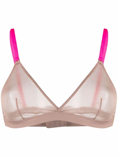 Maison Close Mesh Triangle Bra In 褐色