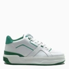 Just Don Luxury Courtside Low Leather Sneakers In ["green"/ "white"]