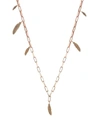 KISMET BY MILKA 14KT ROSE GOLD FEATHER THICK CHAIN NECKLACE