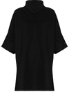 Raf Simons Black Ataraxia Scarf-neck Knitted Top In Black