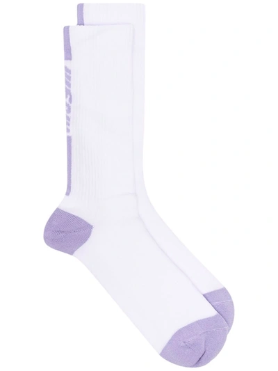 Msgm Logo-print Socks In White
