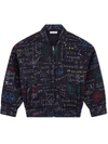 Dolce & Gabbana Algebra-print Bomber Jacket In Blue