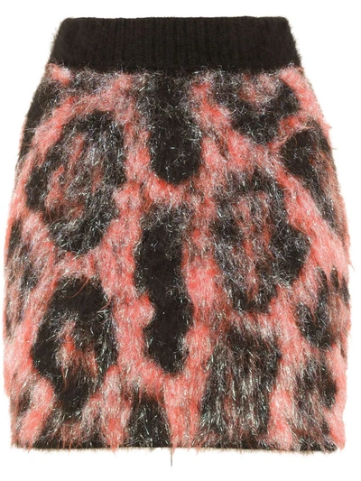 Dolce & Gabbana High-waisted Leopard Print Skirt In Pink