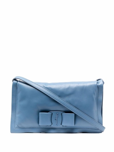 Ferragamo Viva Bow Crossbody Bag In Blue