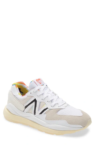 New Balance 57/40 Sneaker In White/ Beige