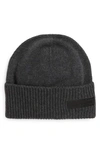 Canada Goose Tonal Emblem Merino Wool Beanie In Iron Grey