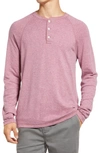 Faherty Cloud Henley In Berry Heather