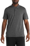 Icebreaker Tech Lite Ii Merino Wool Polo In Gritstone Hthr