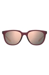 Under Armour 54mm Polarized Uacircuit Round Sunglasses In Red Cryst / Rose Gold ml