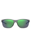 Under Armour Uaundeniab 61mm Polarized Sports Sunglasses In Cry Grey / Green Multi Pz