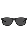 Under Armour Uaundeniab 61mm Polarized Sports Sunglasses In Black / Grey Oleophobic