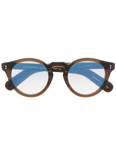 Oliver Peoples Martineaux Round-frame Glasses In Brown