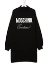 MOSCHINO STUDDED-LOGO SWEATSHIRT DRESS
