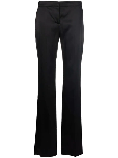 Alexander Mcqueen High-waisted Straight Leg Trousers In Black