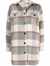 STELLA NOVA CHECKED BUTTON-UP SHIRT COAT