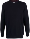 Barbour Fine-knit Crew-neck Jumper In Blue