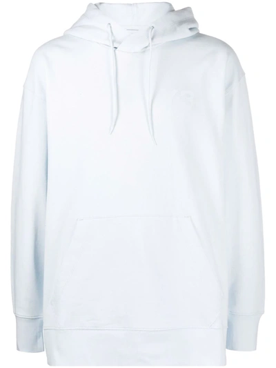 Y-3 Logo-embossed Cotton Hoodie In White