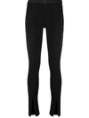 Rick Owens Drkshdw Side-zip Ankle-slit Leggings In Black