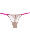 Maison Close Mesh Mini Thong In Neutrals