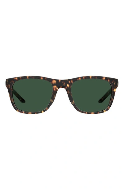 Under Armour 55mm Square Sunglasses In Havn Brwn / Green Polarized