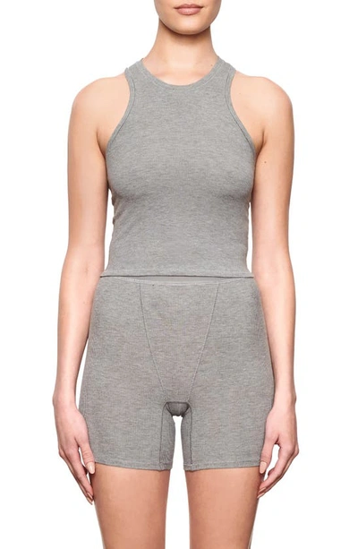 Skims Lounge Rib Scuba Tank In Heather Grey