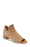 Pelle Moda Vonn Open Toe Ankle Boot In Latte Suede