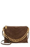 Rebecca Minkoff Edie Maxi Leather Crossbody Bag In Porcini