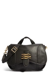 Aimee Kestenberg Fierce & Fab Leather Saddle Bag In Black Gloved Tanned