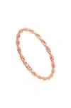 Monica Vinader Corda Recycled 18ct Rose Gold-plated Vermeil Sterling Silver Ring In Ros Gold