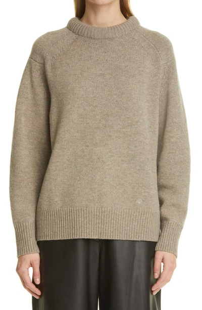 Loulou Studio Ratino Rolled Neck Wool & Cashmere Sweater In Ashes Melange