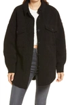 Good American Contour Faux Shearling Jacket In Black
