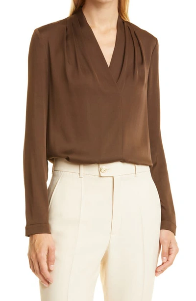 Kobi Halperin Nellie Stretch Silk Blouse In Briar