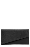 Nina Bari Small Satin Beaded Clutch In Black
