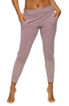 Felina Oversize Stretch Organic Cotton Joggers In Lavender