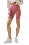 Grey Lab High Waist Bike Shorts In Cassis